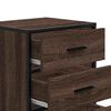 vidaXL Bedside Cabinet Brown Oak Engineered Wood and Metal Medium