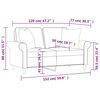 vidaXL 2-seater Sofa Dark grey Fabric (100% polyester), metal, plywood