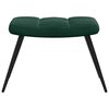 vidaXL Relaxing Chair With Stool Dark Green Velvet (100% polyester)