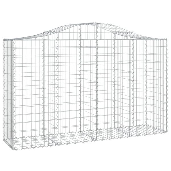 vidaXL Gabion Basket Set of 25 Silver Galvanized iron Large Durable