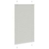 vidaXL Pleated Blind Light Grey 100% Polyester 29.5 x 39.4 in