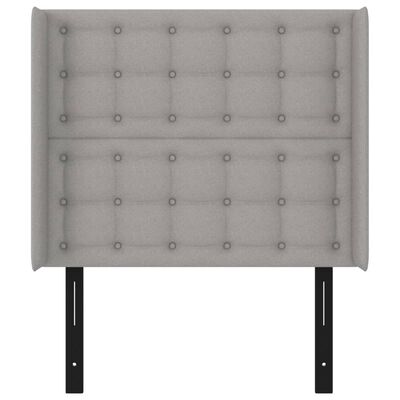 vidaXL Headboard with Ears Light Gray 40.6"x6.3"x46.5"/50.4" Fabric