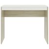 vidaXL Desk White Engineered Wood Medium Sleek Desk Rectangular