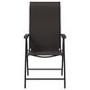 vidaXL Garden Chair Set of 2 Black Coffee PE Rattan, Powder-Coated Steel