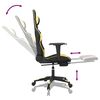 vidaXL Gaming Chair Black and Gold Faux Leather, Metal, Plywood, Foam