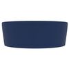 vidaXL Luxury Wash Basin with Overflow Matt Dark Blue 14.2x5.1" Ceramic