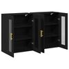 vidaXL Wall Cabinets 2 pcs Black Oak 27.36 x 13.39 x 35.43 in