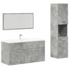 vidaXL Bathroom Furniture Set Concrete grey Engineered wood Medium
