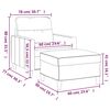vidaXL Sofa Chair With Footstool Cream