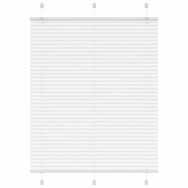 vidaXL Pleated Blind White 100% Polyester 43.3 x 39.4 in