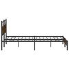 vidaXL Bed Frame Smoked Oak Steel 79 x 79 in Bed Frame Rectangular