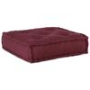 vidaXL Pouffe Maroon Cotton 27.6 in x 27.6 in x 21.3 in