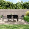 vidaXL 7 Piece Patio Dining Set Poly Rattan and Steel