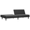 vidaXL Sofa Bed Black Faux leather, wood, plastic, foam 2-Seater