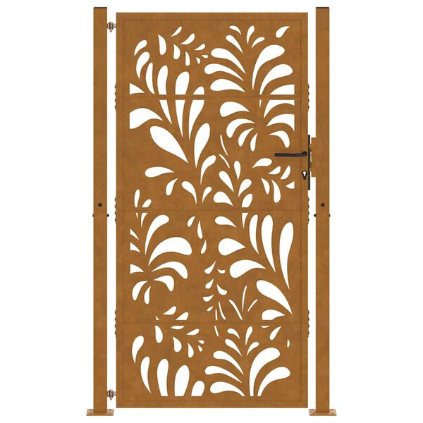 vidaXL Garden Gate 39.4x78.7" Weathering Steel Wave Design