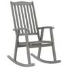 vidaXL Rocking Chair Grey Solid acacia wood, 100% polyester Medium