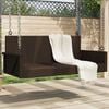 vidaXL Swing Bench Brown PE rattan, powder-coated steel Standard