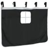 vidaXL Curtain For Loft Bed White and Black 100% Polyester