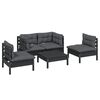 vidaXL Garden Lounge Set Black, Anthracite