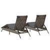 vidaXL Sun Lounger Grey