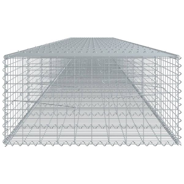 vidaXL Gabion Basket Silver Galvanized iron wires Large