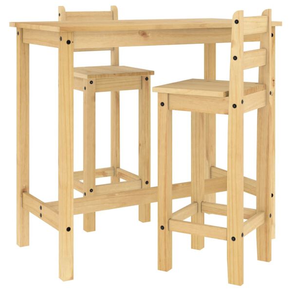vidaXL Bar Set Honey wood Solid pine furniture Simple Bar Set