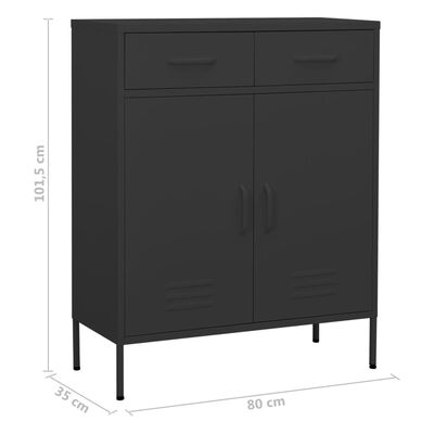 vidaXL Storage Cabinet Anthracite 31.5"x13.8"x40" Steel