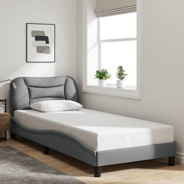 vidaXL Bed Frame Light grey
