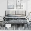 vidaXL Bed Frame Black Powder-coated steel Double Bed Frame