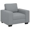 vidaXL Sofa Set Light grey Polyester fabric, metal, solid wood, plywood
