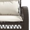 vidaXL Patio Sofa Set Brown, Cream White