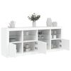 vidaXL Sideboard White Engineered wood, Glass Large Sideboard