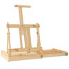 vidaXL Table Easel with Drawer 16.3x14.6x4.7" Solid Wood Pine