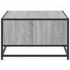 vidaXL Coffee Table Grey Sonoma Engineered Wood, Metal