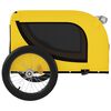 vidaXL Pet Bike Trailer Yellow and Black Oxford Fabric, Iron, PVC Small