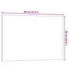 vidaXL Wall-mounted Magnetic Board White 31.5"x23.6" Tempered Glass