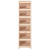 vidaXL Book Cabinet 19.7x13.8x72.0" Solid Wood Pine