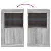 vidaXL Side Cabinet Gray Sonoma Engineered wood, Glass Medium