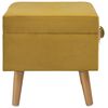 vidaXL Stool Mustard yellow and gold Velvet, solid pinewood Small