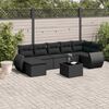vidaXL Garden Sofa Set Black