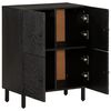 vidaXL Side Cabinet Black Solid Mango Wood Medium Side Cabinet