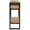 vidaXL Console Table Black Solid rough mango wood Medium Console Table