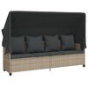 vidaXL Garden Sofa Set Light grey, Dark grey PE rattan, powder-coated steel