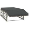 vidaXL Garden Lounge Set Grey PE Rattan, Powder-Coated Steel Medium