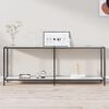 vidaXL Console Table White Tempered glass Large Console Table