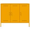 vidaXL Sideboard Mustard Yellow Cold-Rolled Steel 39.6x15.4x31.1 in