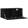 vidaXL Wall Cabinet Black Engineered wood 31.5 in x 14.4 in x 13.8 in