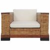 vidaXL Sofa Set Brown and cream white