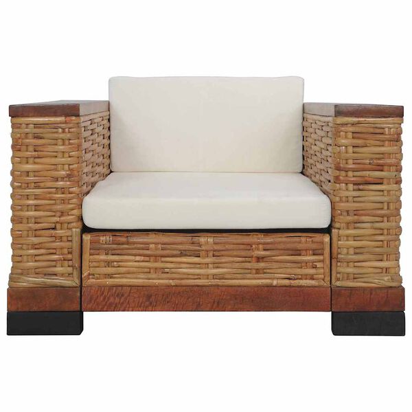 vidaXL Sofa Set Brown and cream white