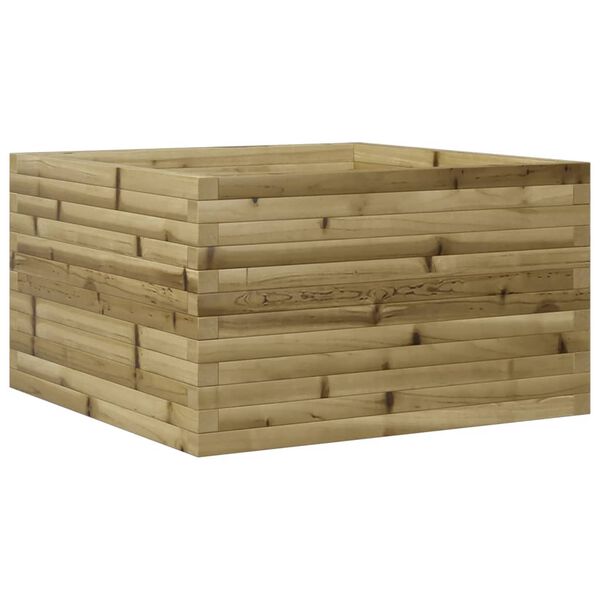 vidaXL Garden Planter Natural Wood Impregnated Solid Pine Wood Medium